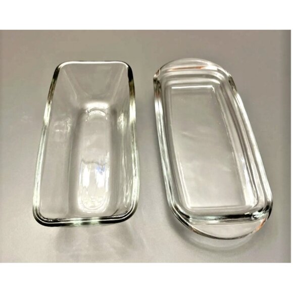 Glass Butter Dish s/Lid Clear glass Durable Multi Purpose 7.5 X 3 Inches EUC - Picture 2 of 6